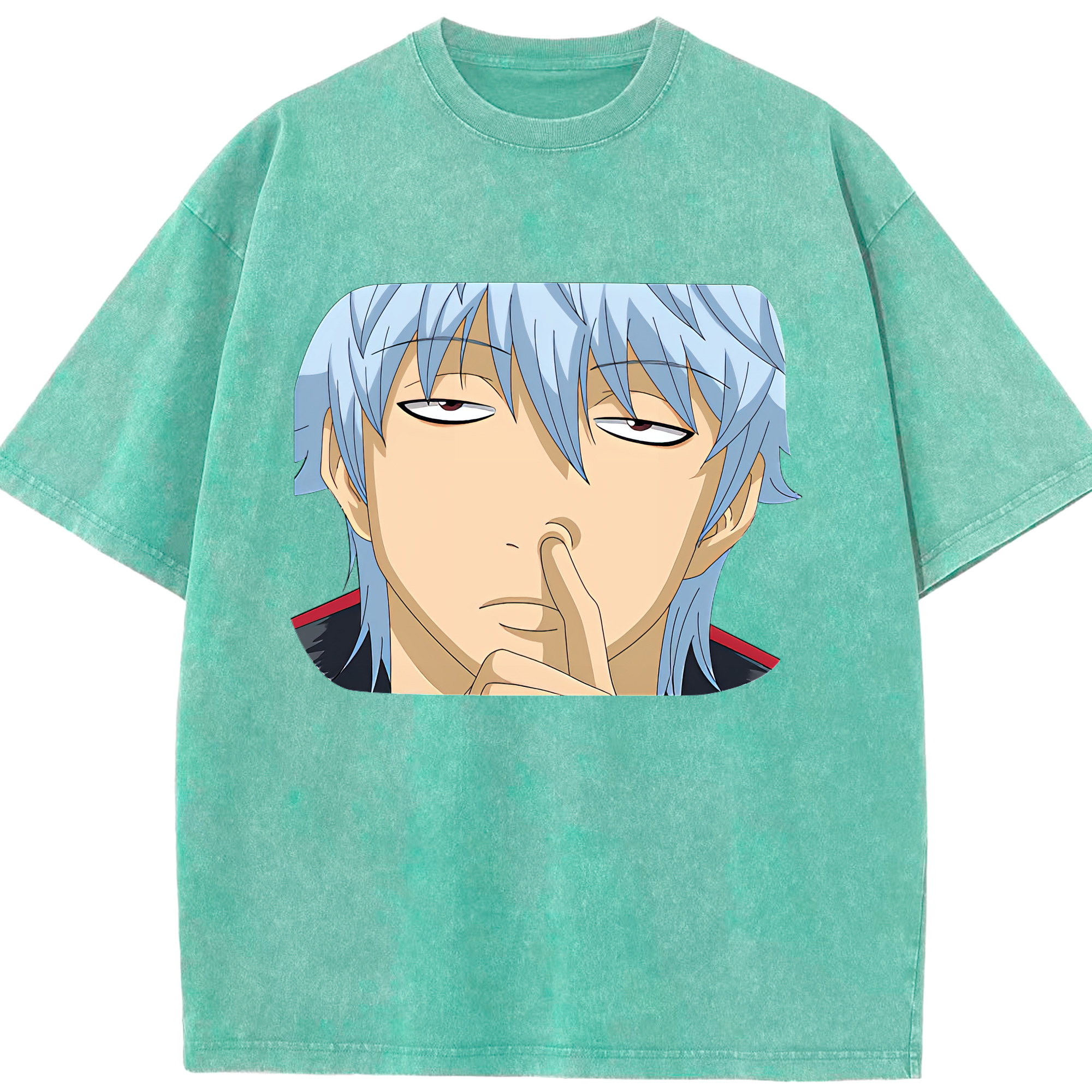 （画像用） ぎんたま 坂田銀時（さかたぎんとき） 神楽 志村新八（しむら しんぱち） GINTAMA Sakata Gintoki Kagura Shimura Shinpachi 綿100% ヴィンテージ風 半袖Tシャツ（フロントプリント）